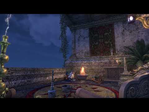 ESO Elsweyr Ambience and Music Lucky Cat Landing at Night