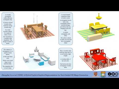 EXIM: uma representação híbrida explícita-implícita para geração de formas 3D guiadas por texto