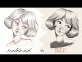 TRADITIONAL vs DIGITAL drawing: PROS and CONS (+ both drawing process)