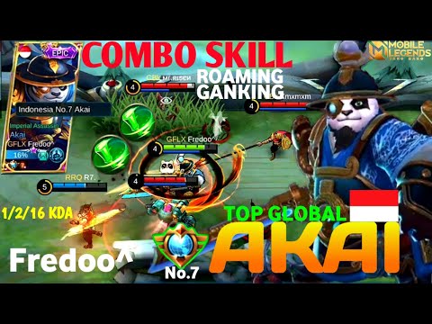 100% ANNOYING!! Akai Nonstop Ganking and Roaming!! - Build Top 1 Global Akai ~ MLBB