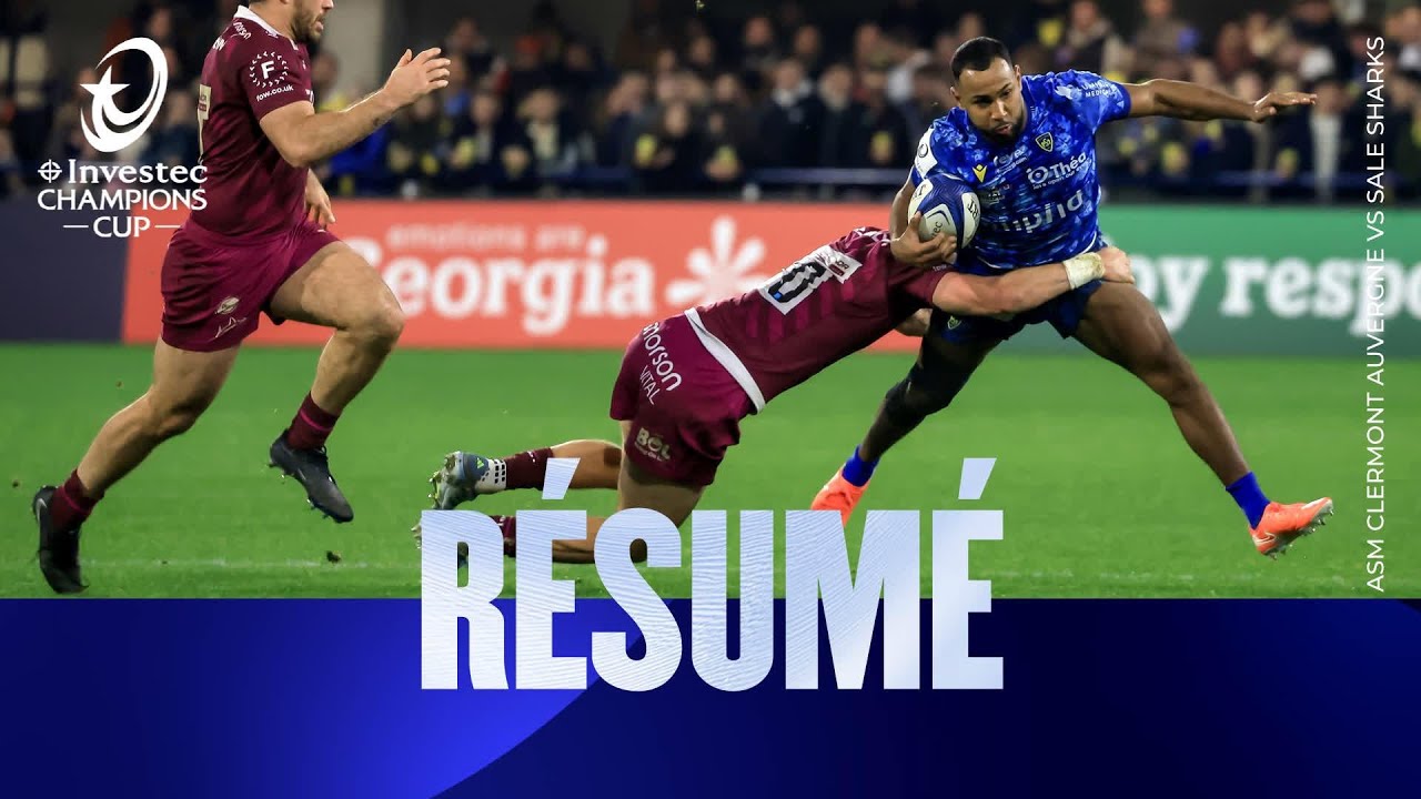 Résumés - ASM Clermont Auvergne v Sale Sharks | Investec Champions Cup 2025/26