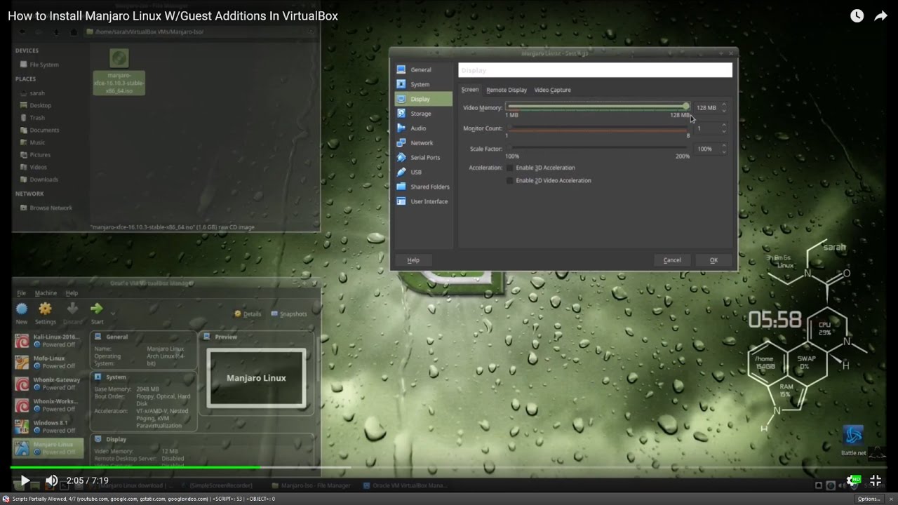 How to Install Manjaro Linux In VirtualBox W/Guest Additions