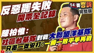 陳柏惟vs.刪Q罷免案直播開票過程！