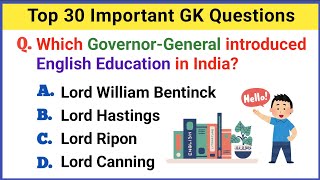 Top 30 INDIA GK Question and Answer | Gk Questions and Answers | GK Quiz 31 | GK Question | GK GS