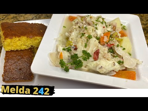 BOILED FISH WITH CORNBREAD | BAHAMIAN COOKING