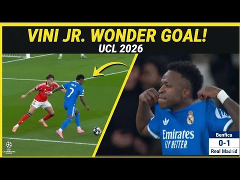 Vini Jr. WINS IT! ⚽️ | Benfica vs Real Madrid 0-1 Goal & Racism Controversy | UCL 2026