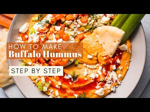 Buffalo Hummus with Whipped Blue Cheese