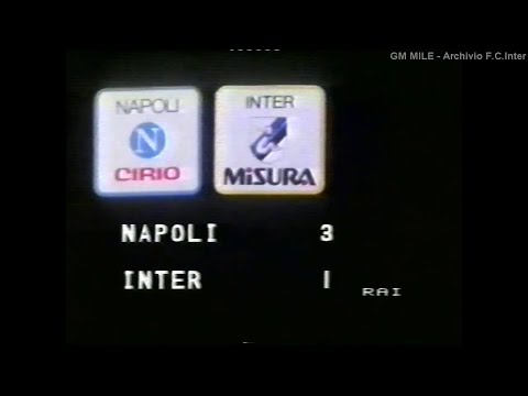 1984-85 (26^ - 21-04-1985) Napoli-INTER 3-1 [D.Bertoni,G.Baresi,DalFiume,D.Bertoni] Servizio D.S.Rai