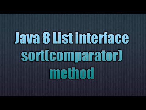 Java 8 List Interface Sortcomparator Method