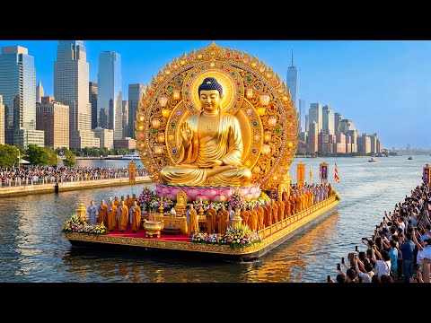 Buddhist Parade River N.Y.C 2026: Massive Floating Buddha Procession Shocks N.Y.C | FULL EVENT