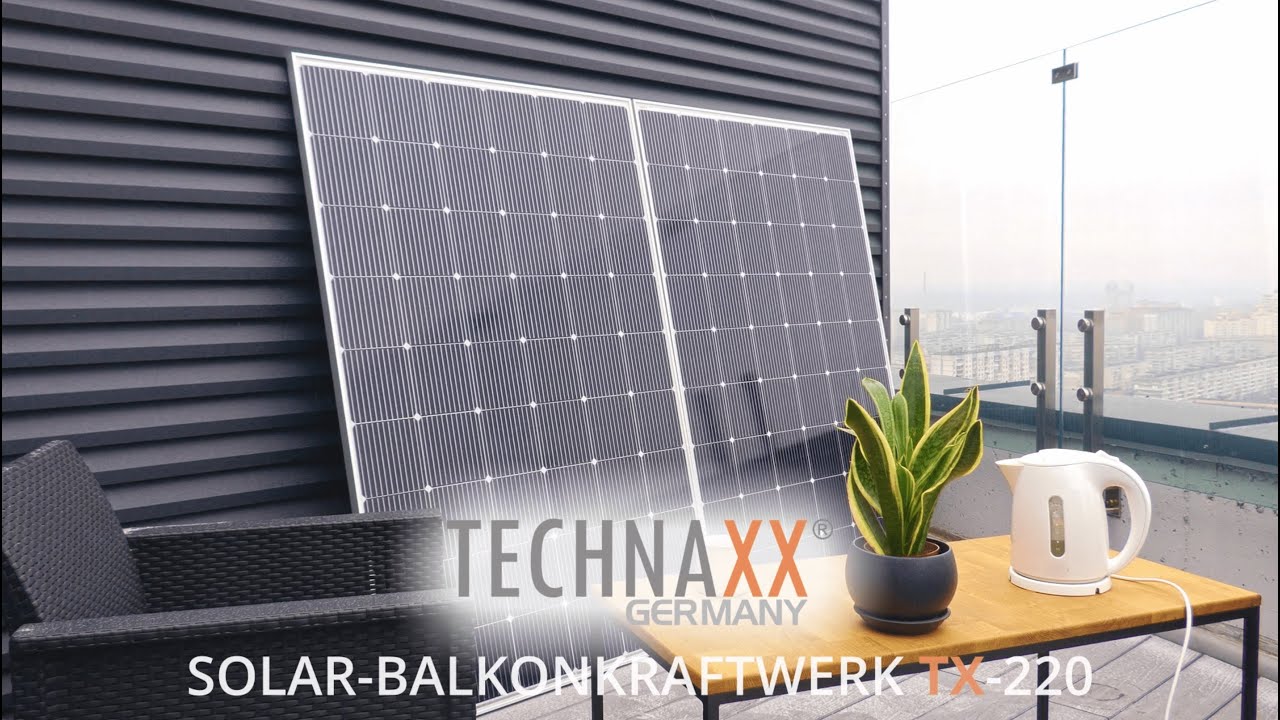 Technaxx Installation solaire Centrale électrique pour balcon 600W TX-271