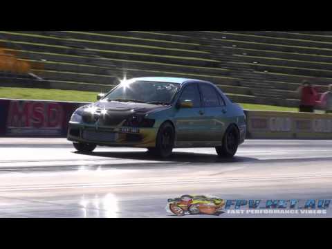 YEP18U MITSUBISHI EVO LANCER 9.58 @ 160 MPH SYDNEY DRAGWAY 15.8.2013