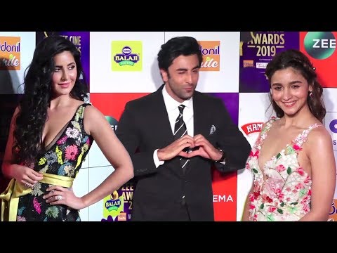 Ex LOVERS Katrina Kaif & Ranbir Kapoor At Red Carpet Of Zee Cine Awards 2019