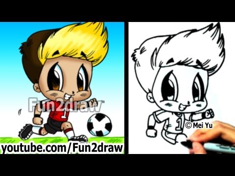 How to Draw Chibi - How to Draw a Soccer Player -...