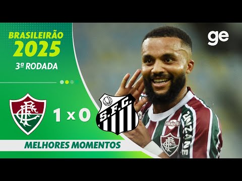 Gols e lances de Fluminense x Santos