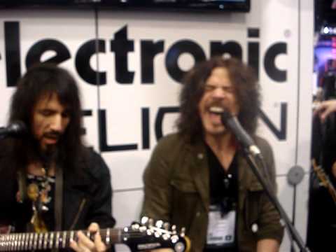 TONY HARNELL AND RON BUMBLEFOOT THAL WITH CASSANDRA SOTOS KASHMIR NAMM TC ELECTRONICS 1/27/2013