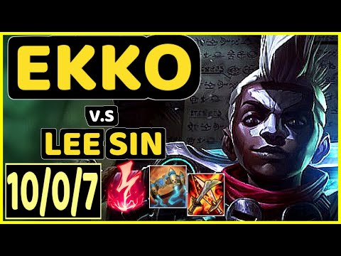 SIRT (EKKO) vs LEE SIN - 10/0/7 KDA JUNGLE CHALLENGER GAMEPLAY - BR