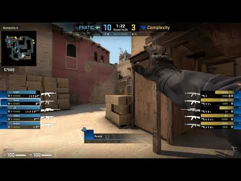 CS:GO POV Demo Fnatic Flusha (23/13) vs Complexity (de_mirage)