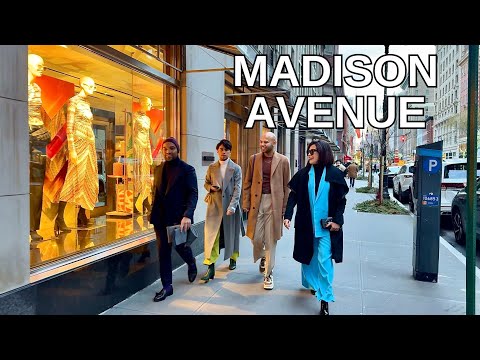 NEW YORK CITY Walking Tour [4K] - MADISON AVENUE