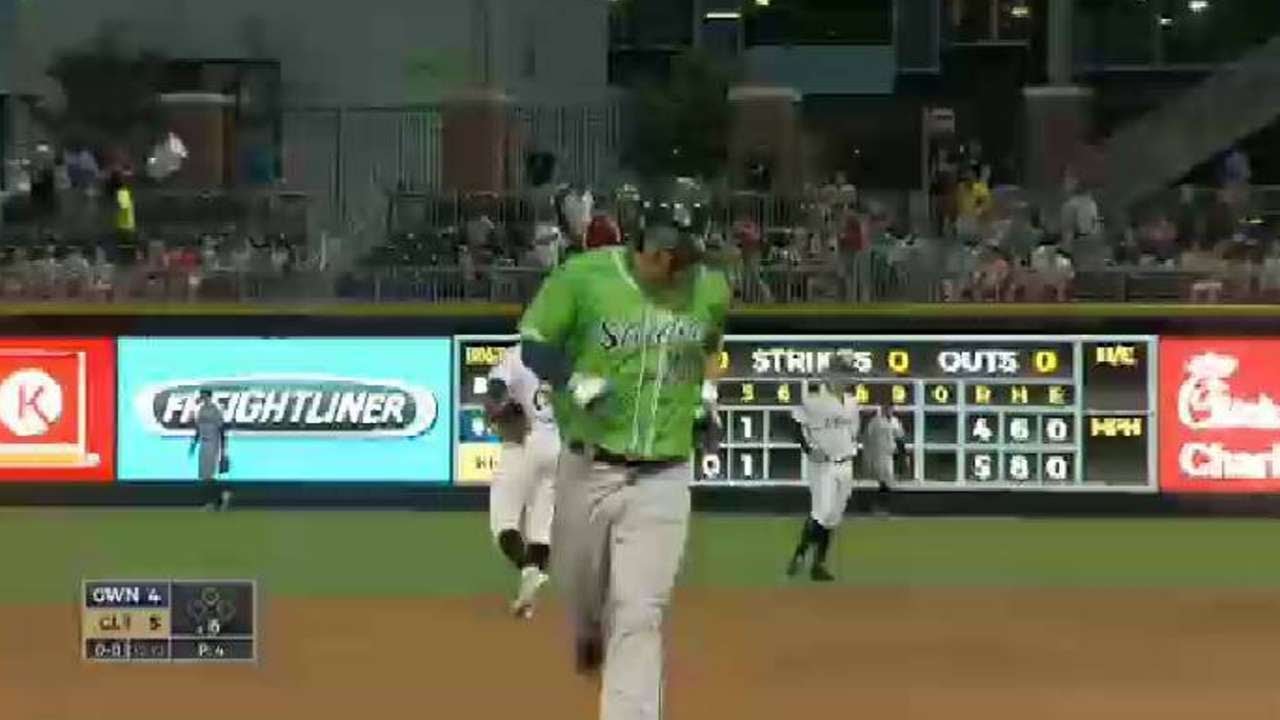 Gwinnett's Peterson slugs a game-tying homer