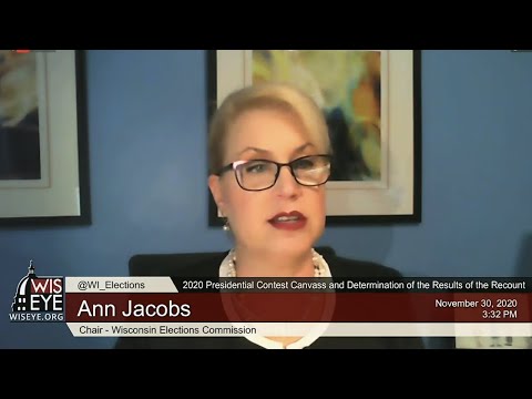 WisEye Morning Minute: WEC Chair Ann Jacobs Signs Off on Recount Results