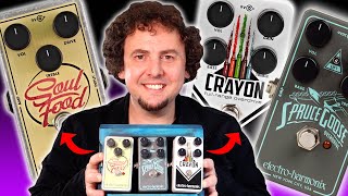 Video thumbnail for Electro-Harmonix Soul Food vs Spruce Goose vs Crayon | Which is the best EHX transparent overdrive? by Rich. Words. Music.
