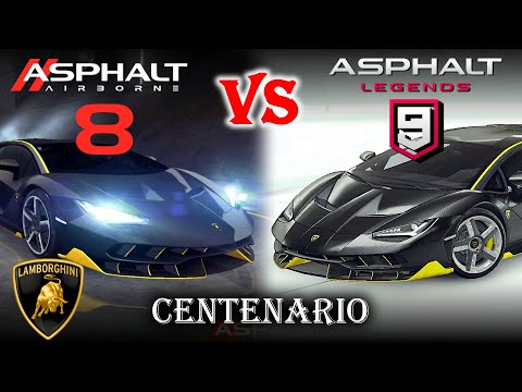 Lamborghini Centenario: Asphalt 8 vs Asphalt 9