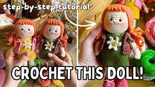 How to CROCHET a Cute AMIGURUMI Doll: STEP-BY-STEP Tutorial
