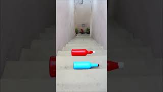 Download lagu Red VS Blue Breaking glass bottle!Crushing Crunchy & Soft Things#asmr#satisfying⚠️🔥#shorts mp3