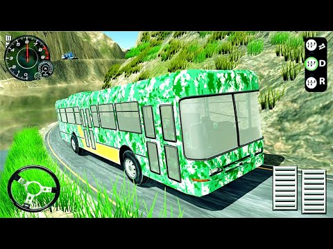 Army Bus Hill Driving Game 2020 - Offroad Bus US Soldier Transport Duty - Android GamePlay