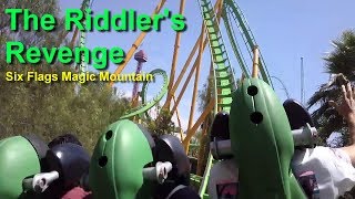 The Riddler&#39;s Revenge On Ride POV Six Flags Magic Mountain