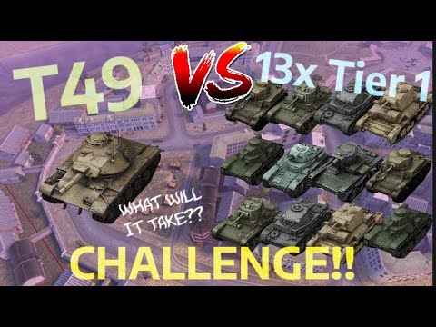 T49 vs 13x Tier 1’s - CHALLENGE!! (What Is Needed To Win?) | WOT BLITZ