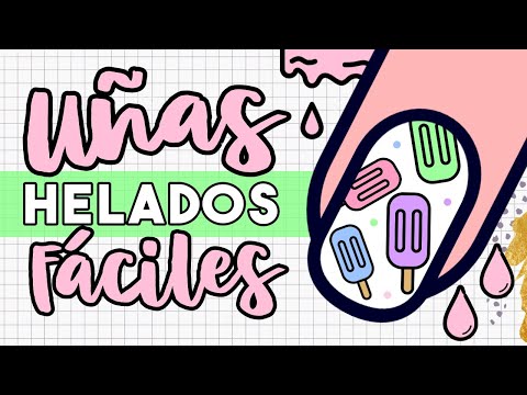 ¡CON EFECTO GOMITA! 🍧 UÑAS HELADOS FÁCILES