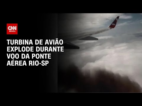Turbina de avião explode durante voo da ponte aérea Rio-SP