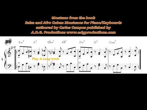 Salsa Piano Montuno from the book Salsa and Afro Cuban Montunos for Piano/Keyboards