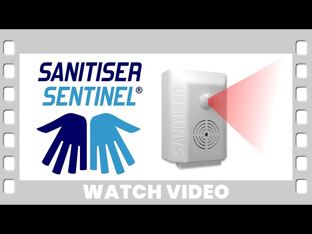 Vídeo relacionado con Talking Products Sanitiser Sensor de Movimiento PIR Sentinel con Mensajes de Voz pregrabados para Promover la higiene & Manos y Usar desinfectante de Manos