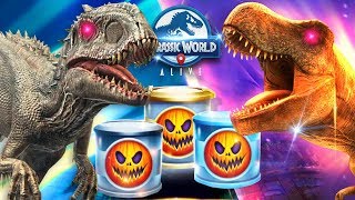 INDOMINUS REX VS TREX Halloween Incubator Terror Strike【Jurassic World Alive 侏羅紀世界Alive】