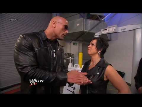 Vickie Guerrero confronts The Rock outside the HP Pavilion: Raw, Jan 21, 2013