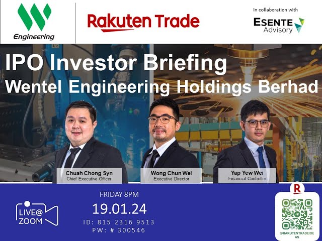 Rakuten Trade Ideas 🎯 Webinar - Wentel Engineering Holdings Bhd