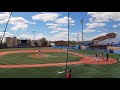 Brennan k's 2nd batter (2 camera views of pitch sequence) Apr 2019