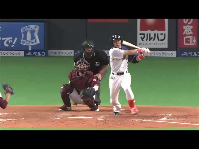 【5回裏】ファイターズ・杉谷 スタメン起用に応える2号ソロホームラン!! 2014/9/3 F-E