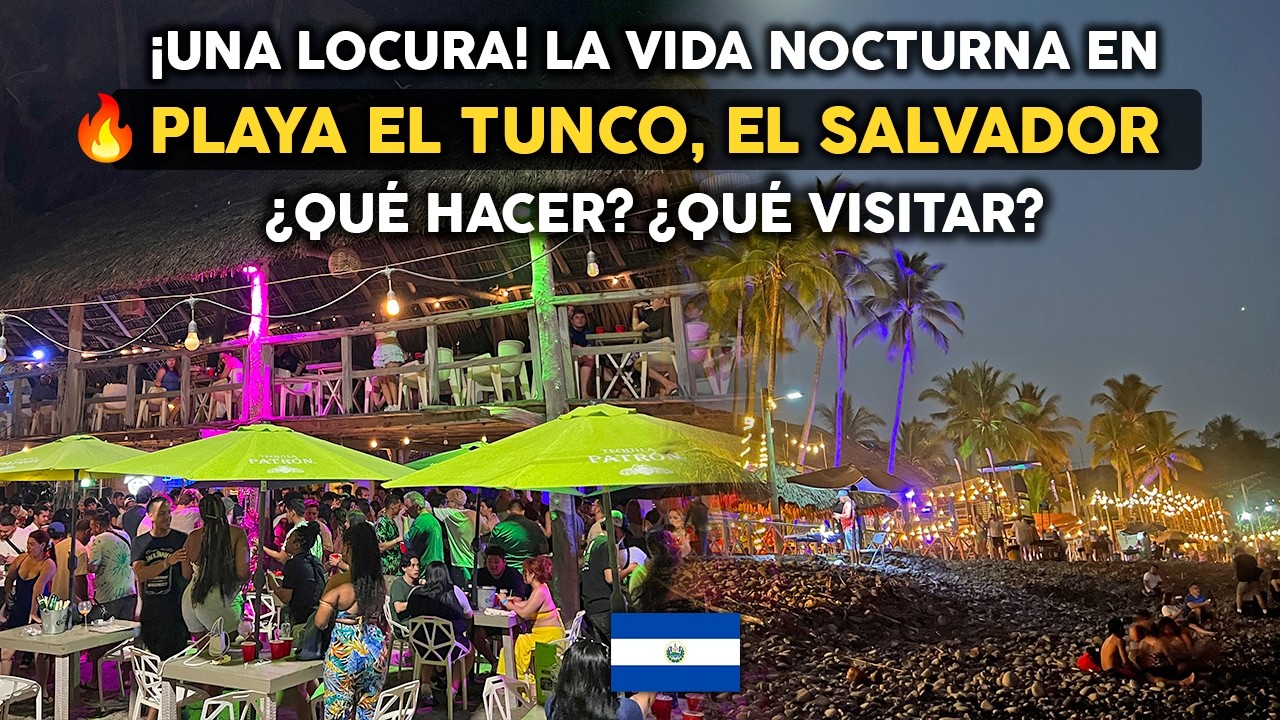 ¡FIESTA TOTAL! Así se disfruta en PLAYA EL TUNCO, El Salvador 🔥 Surf City 2025