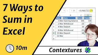 7 Ways to Sum in Excel