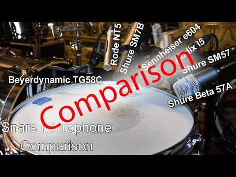 Snare Microphone Comparison: Shure, Audix, Beyerdynamic, Rode