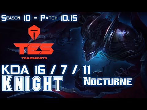 TES Knight NOCTURNE vs TWISTED FATE Mid - Patch 10.15 KR Ranked