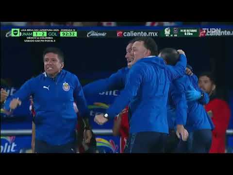 Festejo de Gabriel Milito en el gol de Daniel Aguirre vs. Pumas