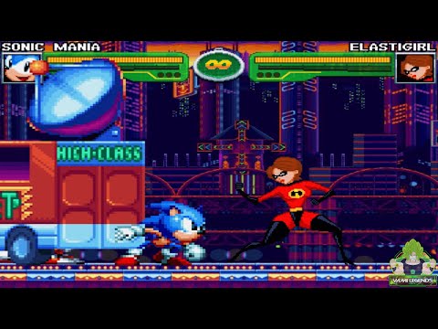 M.U.G.E.N. Battles | Sonic Mania vs Elastigirl | Sonic the Hedgehog vs The Incredibles