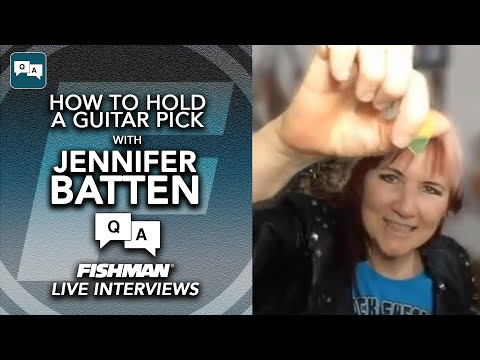 How to hold a guitar pick - Jennifer Batten