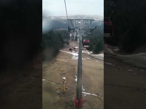 La Ski în Postăvaru - filmare coborâre cu gondola de la jumătatea traseului (15 Aprilie 2023)