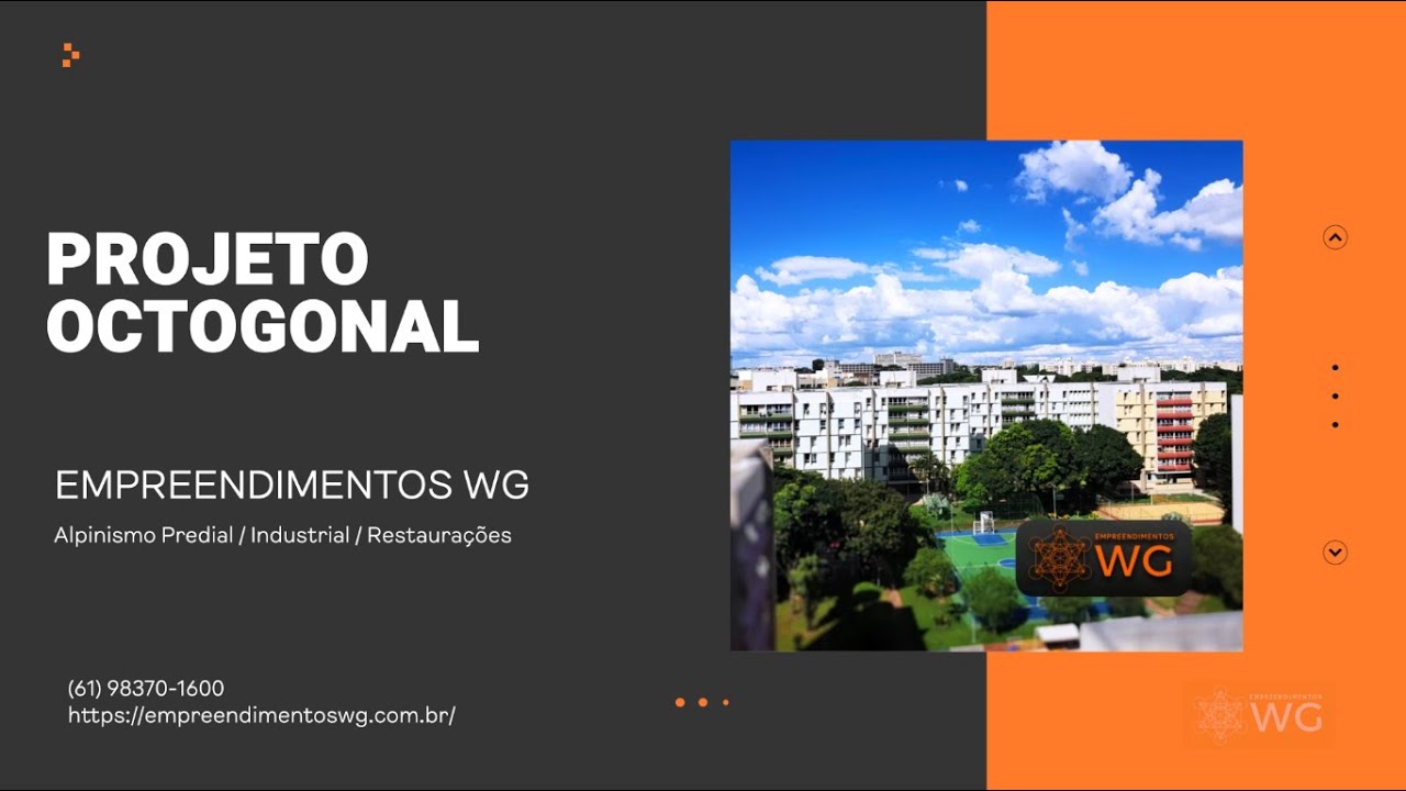 Quadra Octogonal - Revitalização de Fachadas (Alpinismo Predial) Brasília-DF - Empreendimentos WG